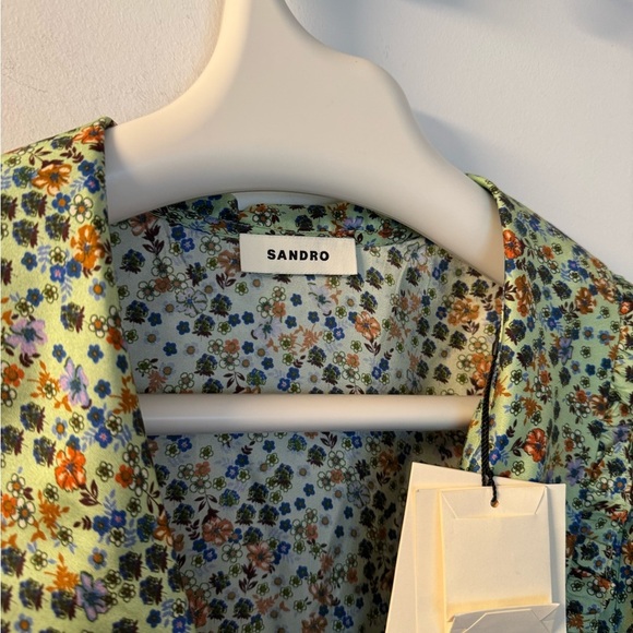 SANDRO

Floral-Print Silk-Twill Mini Dress size 36 - Picture 6 of 10